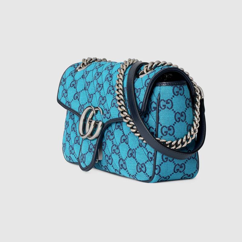 Gucci GG Marmont Small Matelasse Shoulder Bag 443497 Blue